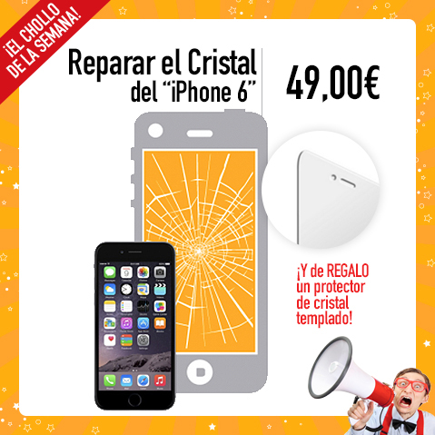 Promocion Reparar CRISTAL iPhone 6
