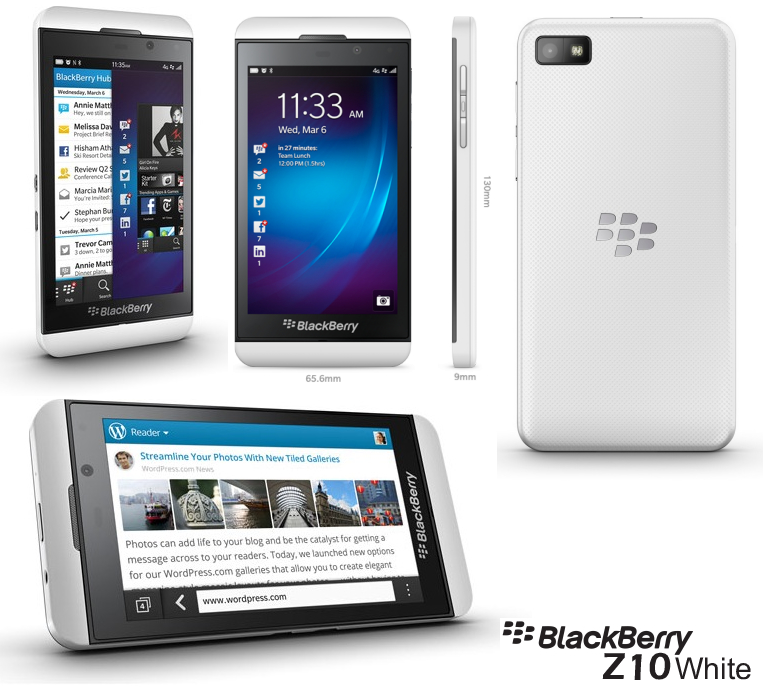 Nuevas imágenes del BlackBerry Z10 en color blanco #BlackBerry10